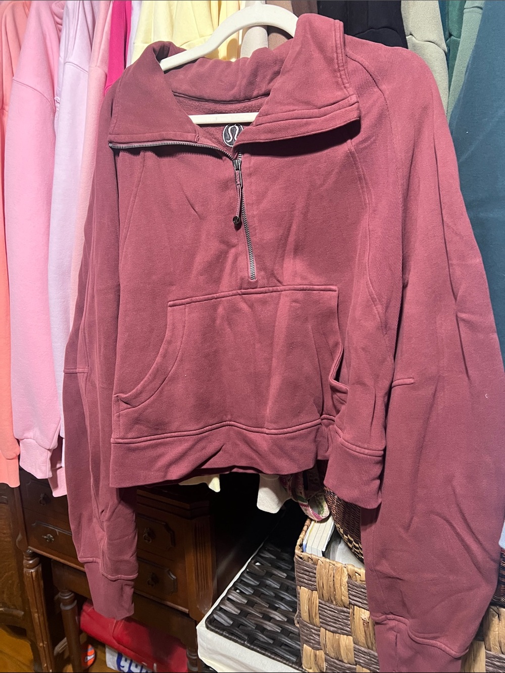 Lululemon athletica Half-Zip Pullover Hoodie in Dusty Rose